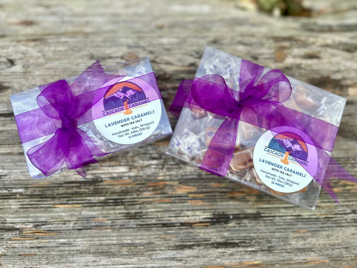 Lavender Caramels with Sea Salt - 12 piece Gift Box