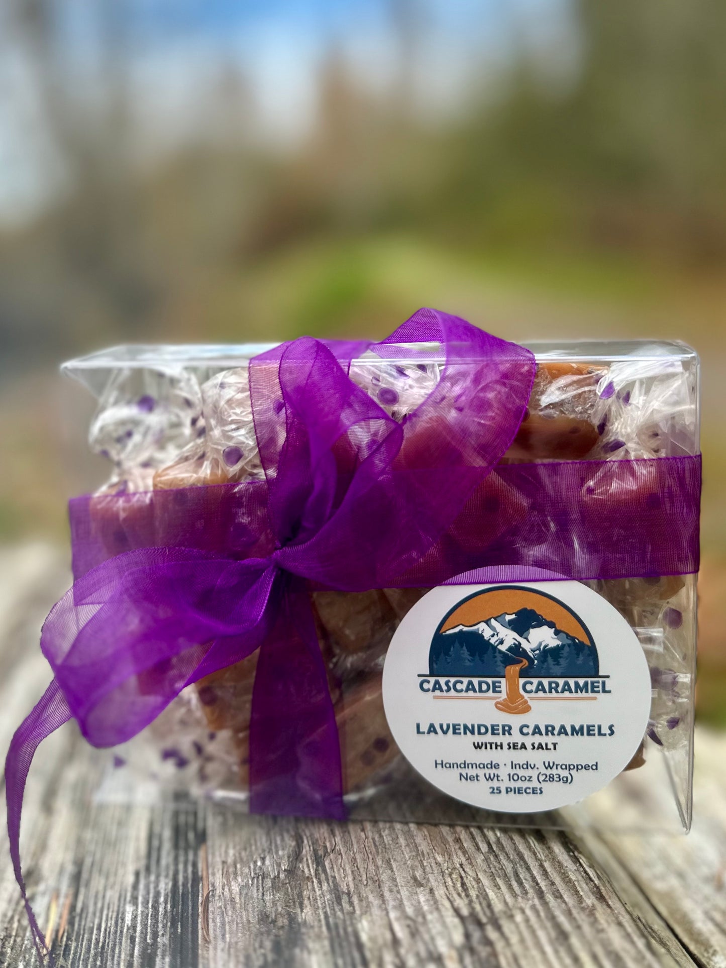 Lavender Caramels with Sea Salt - 25 piece Gift Box