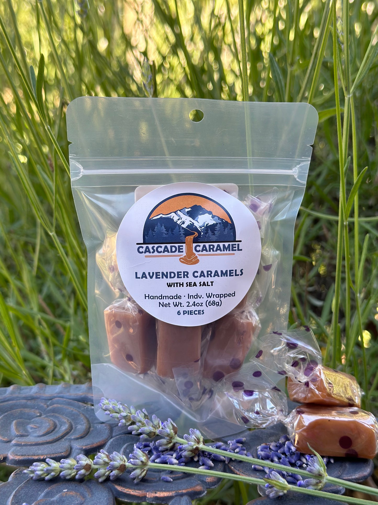 Lavender Caramels with Sea Salt - 6pc. bag