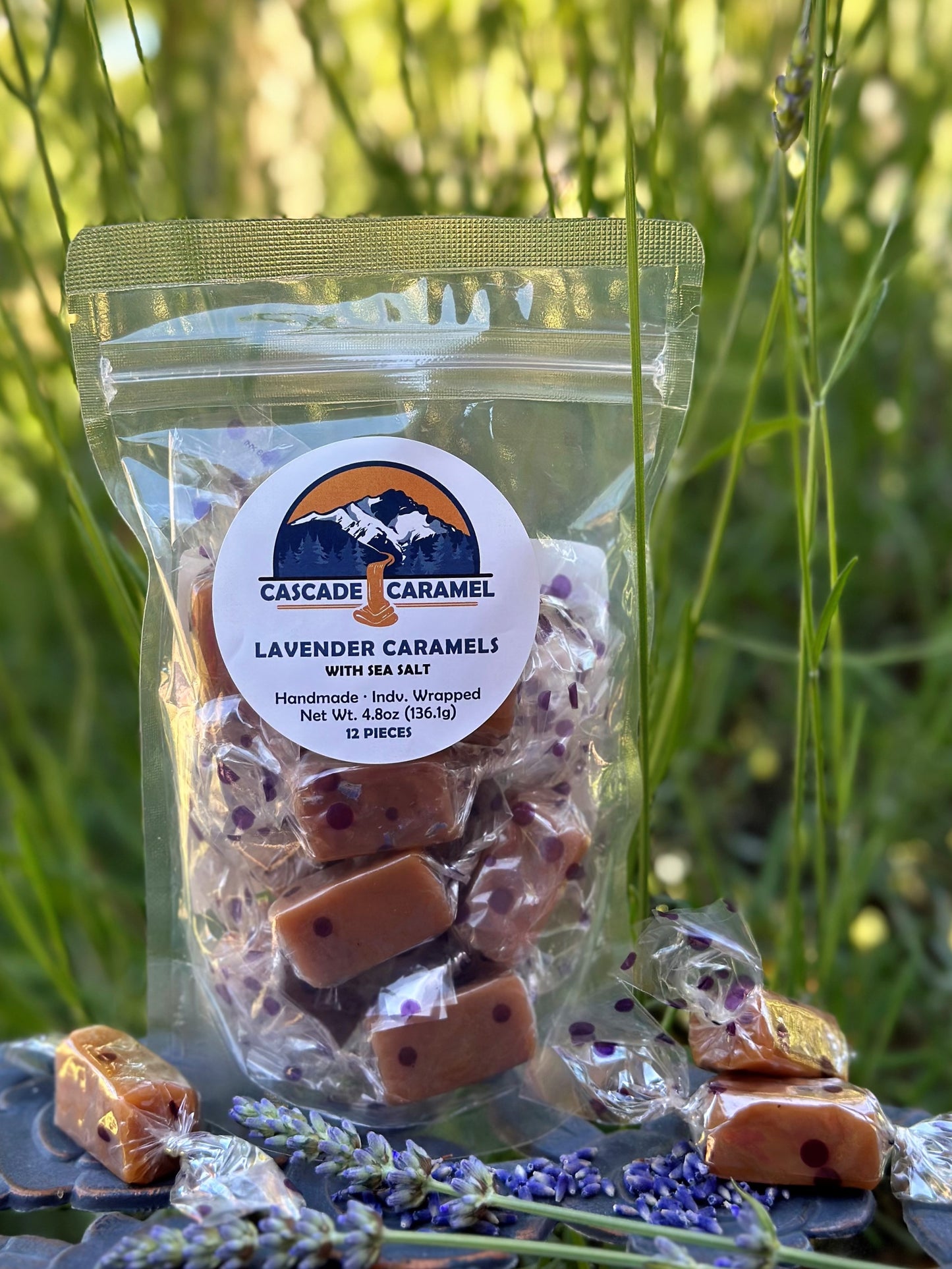Lavender Caramels with Sea Salt - 12pc. bag