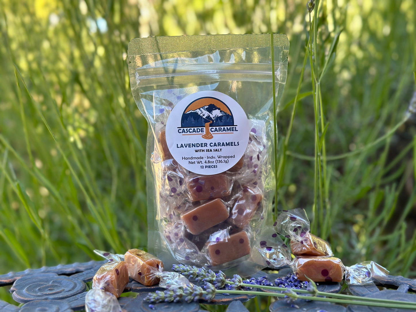 Lavender Caramels with Sea Salt - 12pc. bag