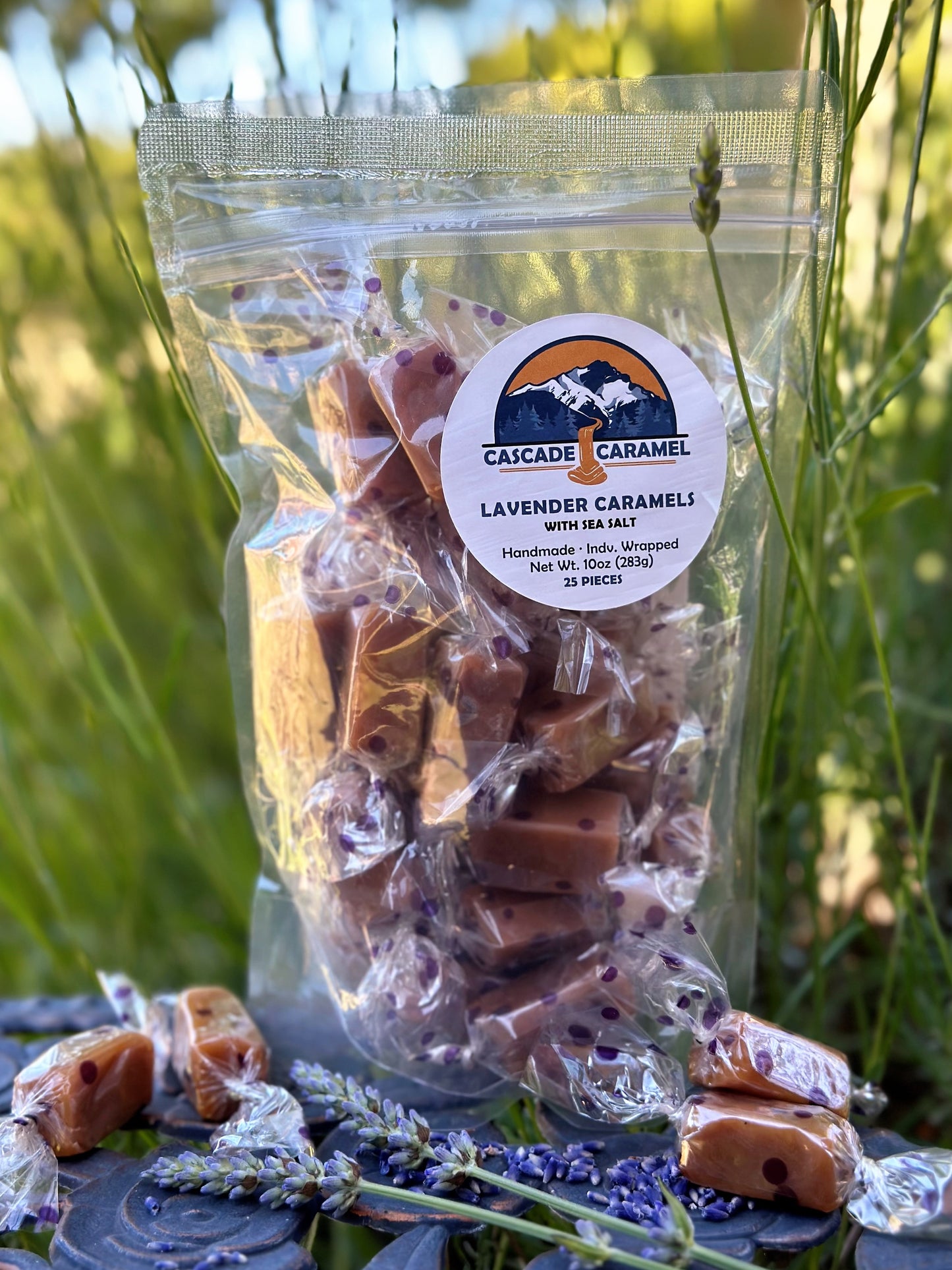 Lavender Caramels with Sea Salt - 25pc. bag