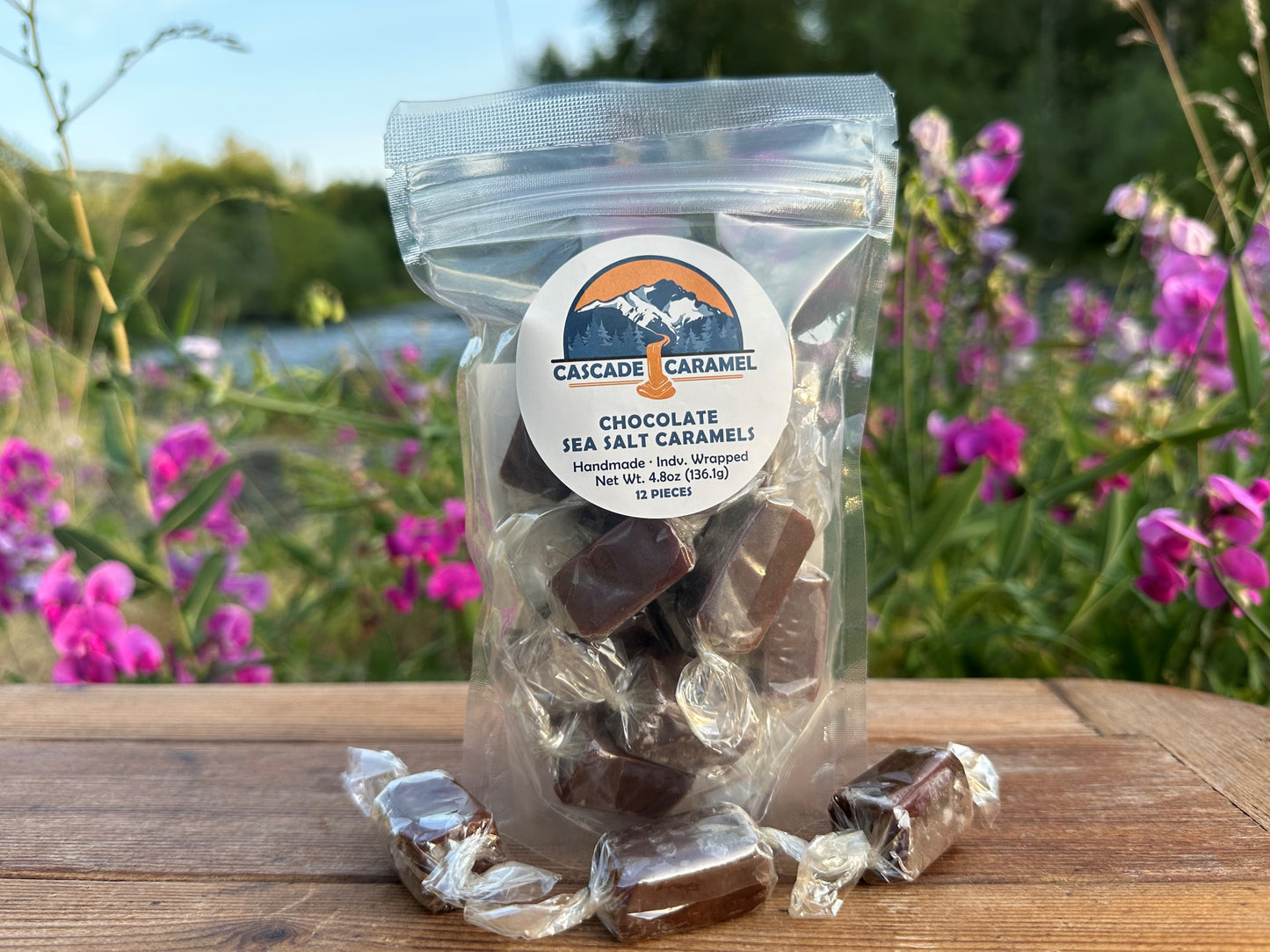 Chocolate Sea Salt Caramels - 12pc. bag