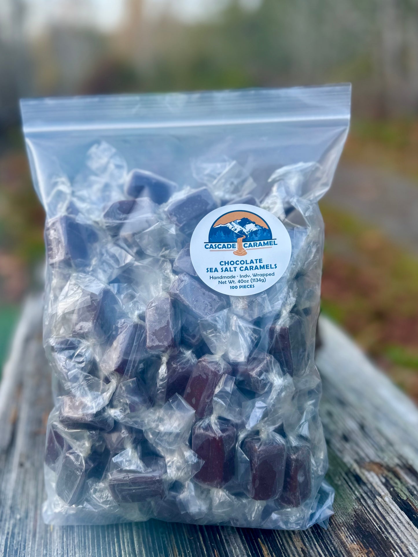 Chocolate Sea Salt Caramels - 100pc. bulk bag