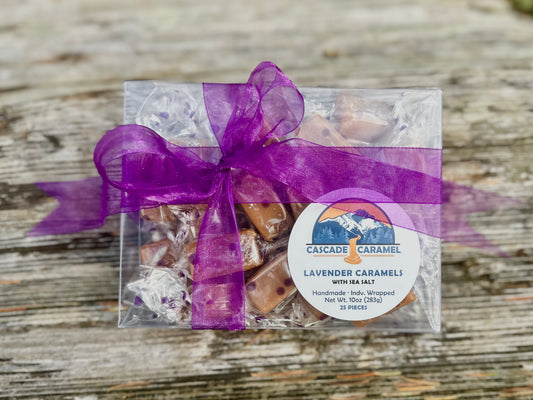 Lavender Caramels with Sea Salt - 25 piece Gift Box