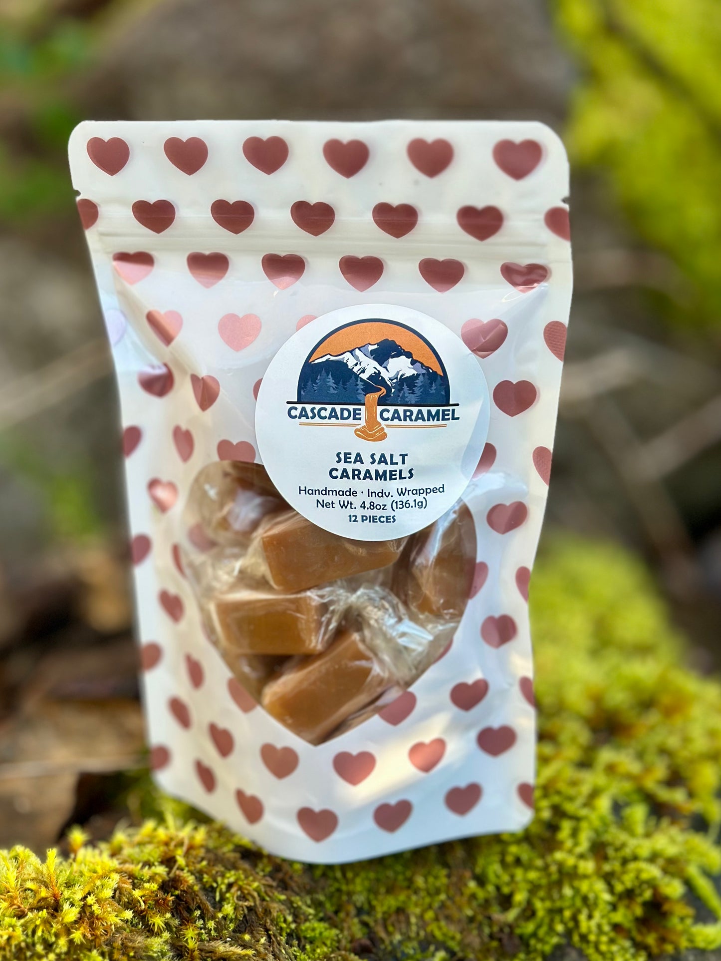 12-piece Valentine bag of Caramels- choose your flavor