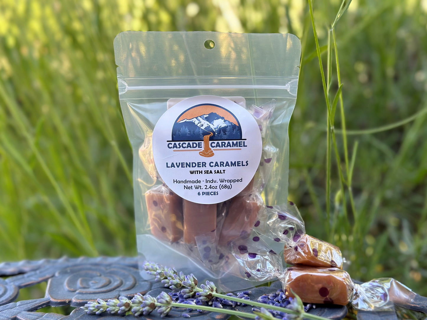 Lavender Caramels with Sea Salt - 6pc. bag