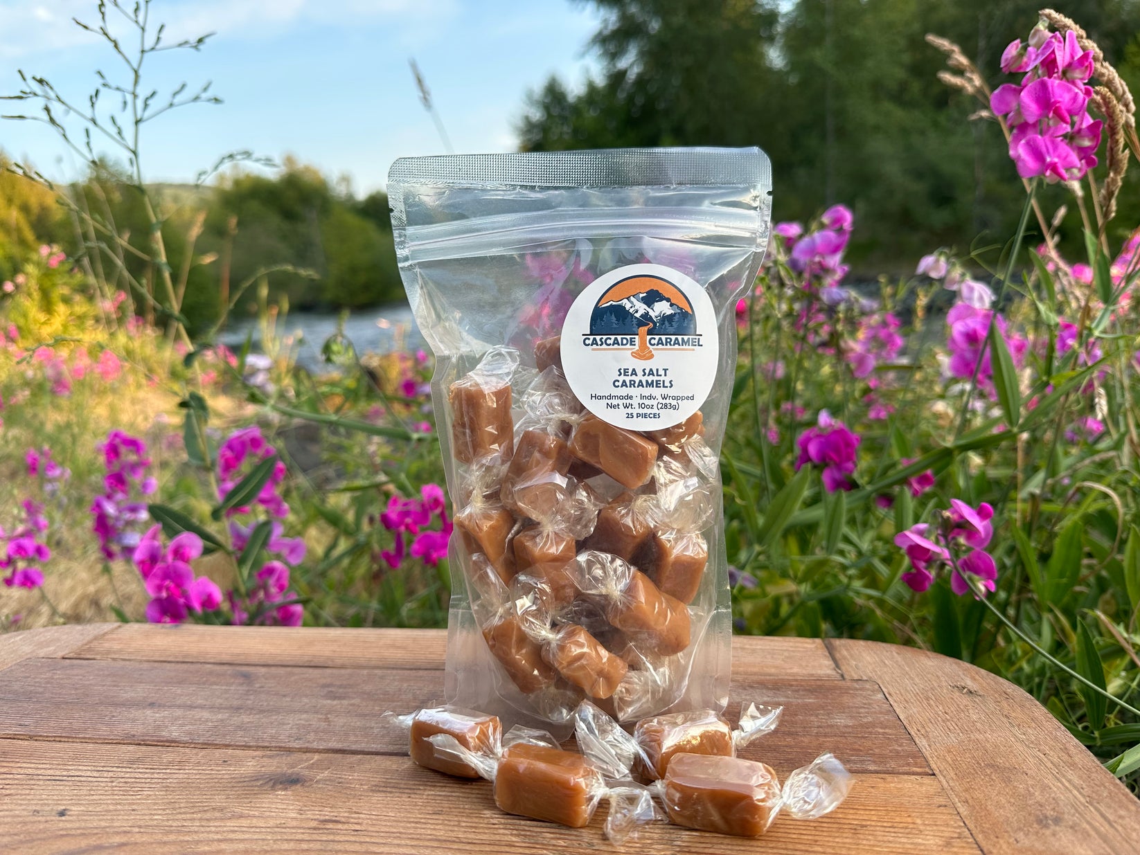 Sea Salt Caramels 25pc. bag Cascade Caramel